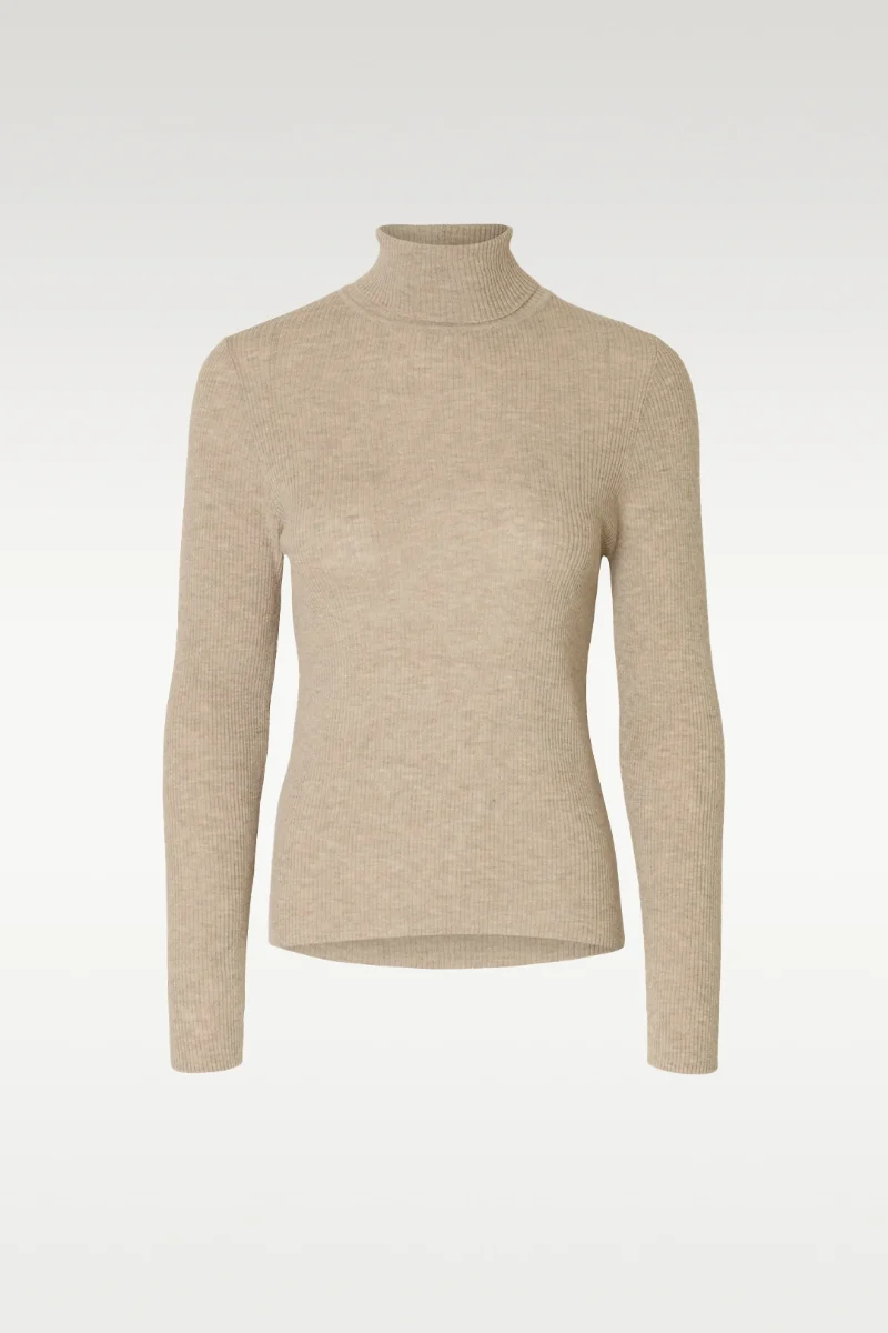 SLFIngrid LS Knit Wool Blend Roll Neck