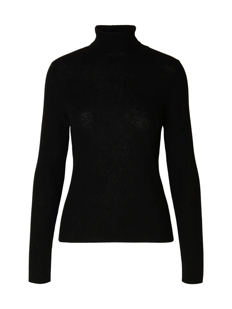 SLFIngrid LS Knit Wool Blend Roll Neck