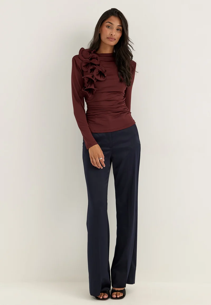 Flounce long Sleeve Top