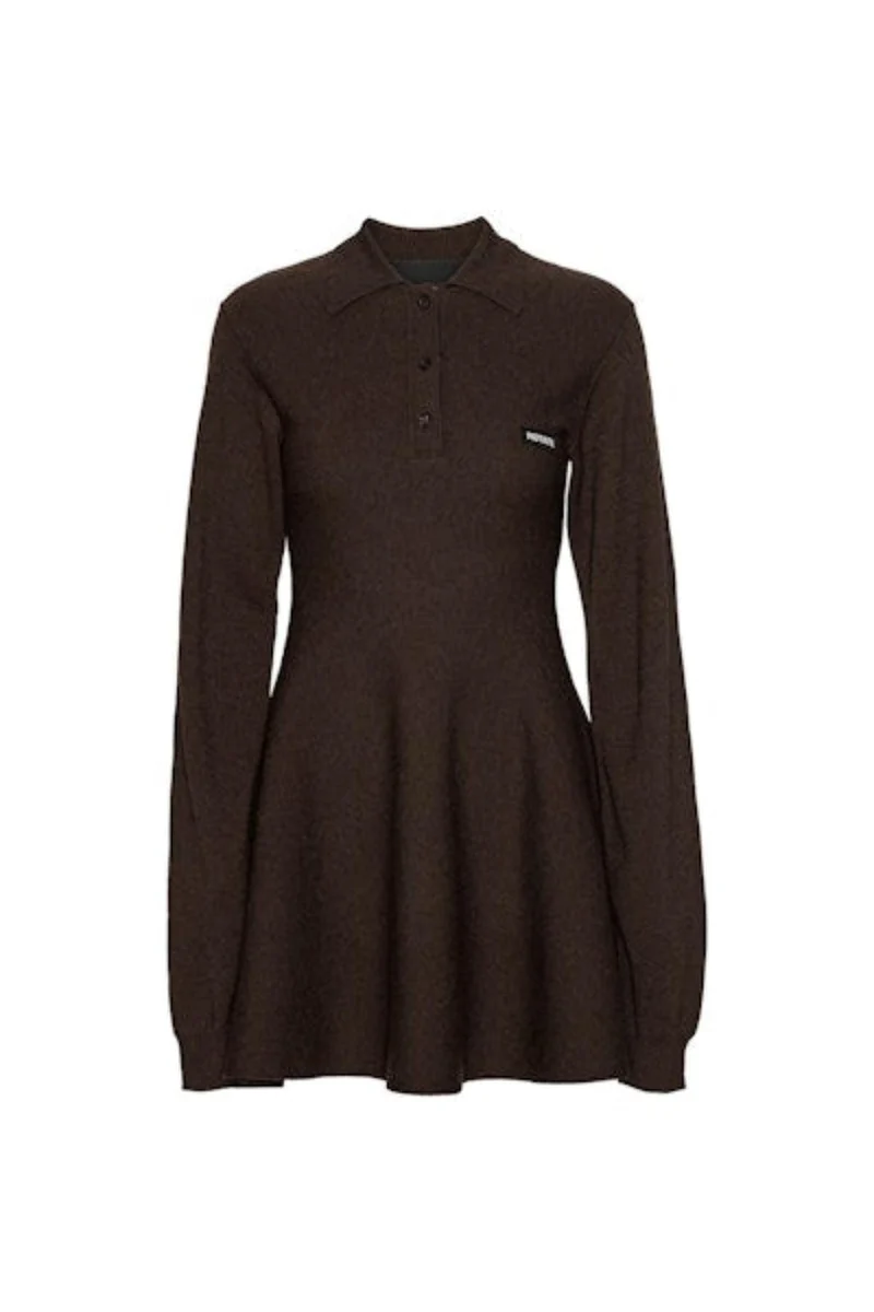 Rotate - Slinky Knit Polo Dress 1154881667 - Molé
