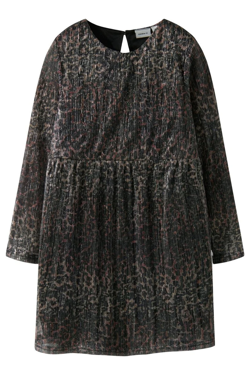 Name It - Nkfrisaring Ls Dress - 4874392 Seal Brown Leo