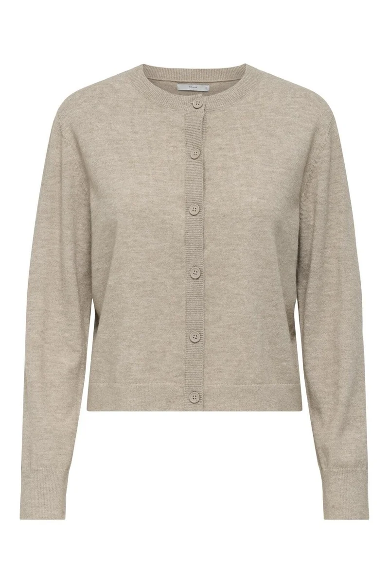 Only - Onlcamille Basic L/S Cardigan Knt - 4770074 Pumice Stone Melange