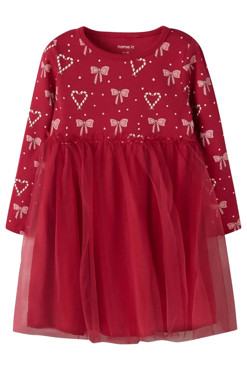 Name It - Nbfri Ls Dress - 4846344 Jester Red
