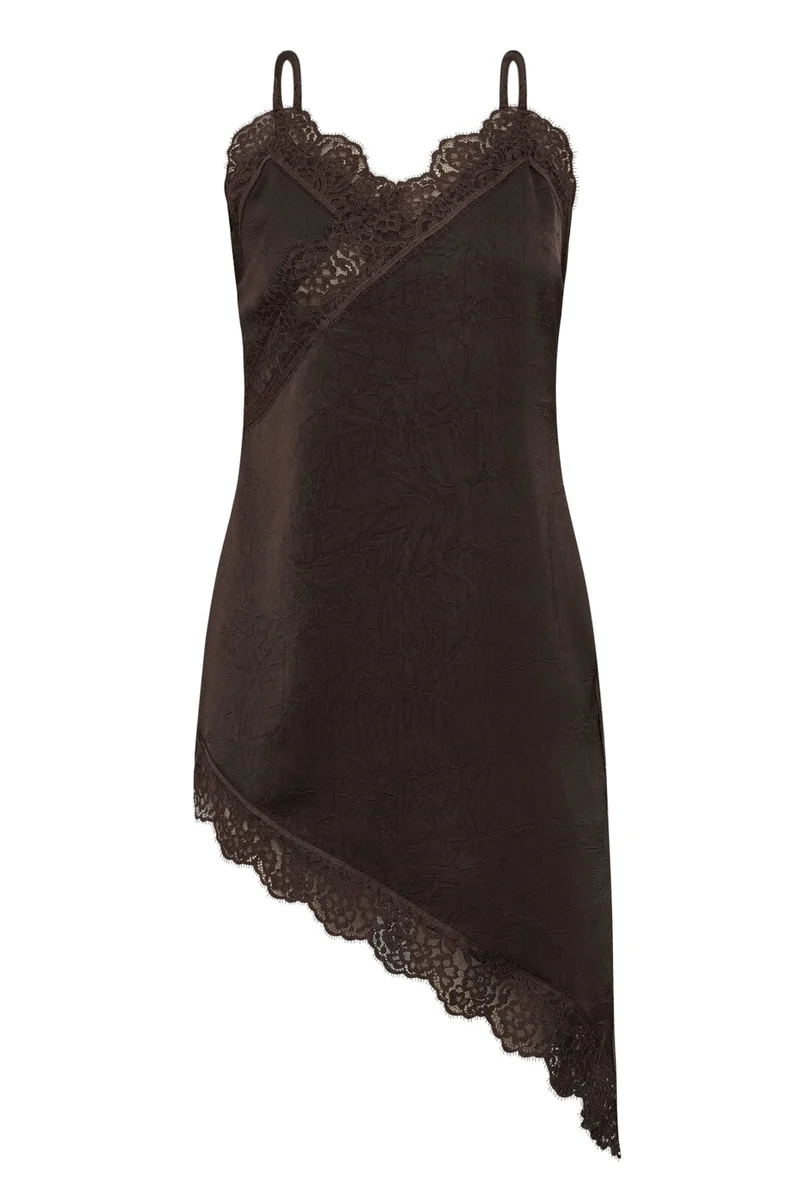A-View - Sinda Lace Dress AV8206 - 194 - Dark Brown