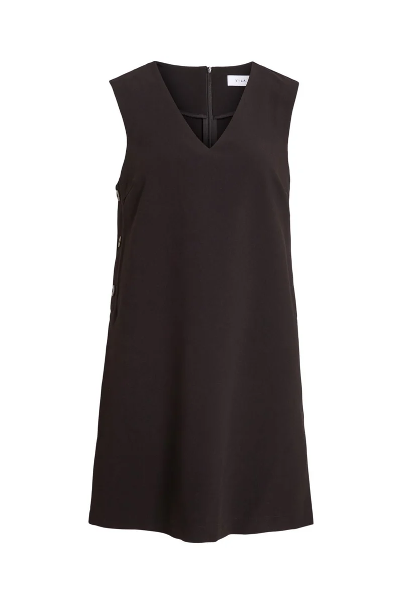 Vila - Vidroem Sl V-Neck Tailored Dress - 4780538 Black Beauty