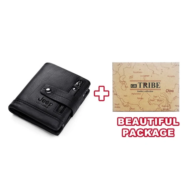 Genuine Leather Wallet Fashion Men Coin Purse Small Card Holder PORTFOLIO Portomonee Male Walet for Friend Money Bag