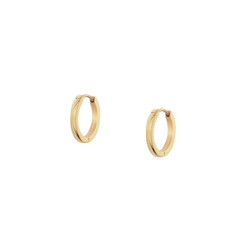 Classic Gold Hoops Medium - gold