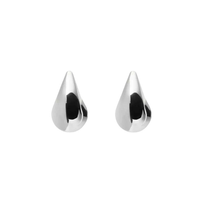 Plain Daring Large Silver Dupe Earring - Silver