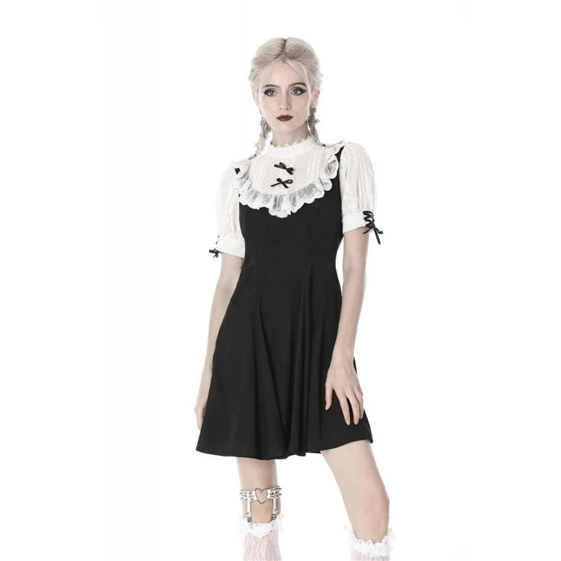 Gotisk stativkrage för damer Lolita Doll Midi-klänningar