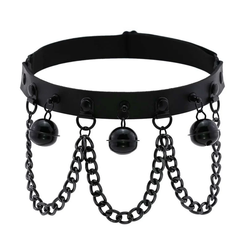 Gothic Chain Benselar för kvinnor med Tinkle Bell