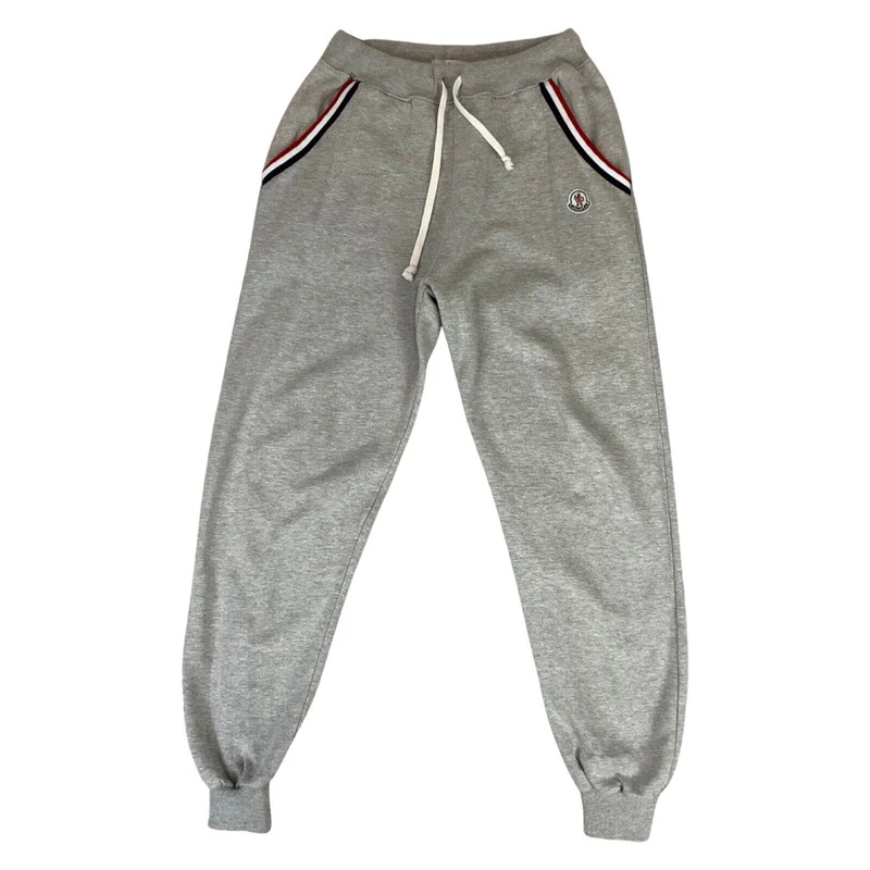 Vintage 00s Y2K Grey Moncler Sweat Pants Joggers Embroidered Logo M