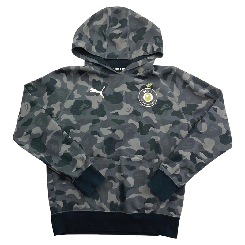 Puma x Bape FC Collaboration Camouflage Pullover Hoodie Medium