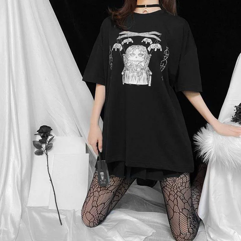 Goth ihåliga svart sidenstrumpor för kvinnor