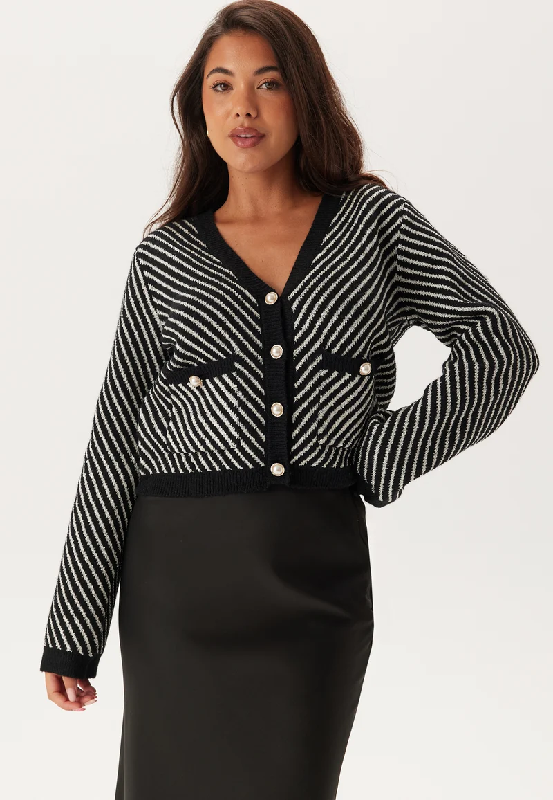 Yascharla Ls Sequin Knit Cardigan