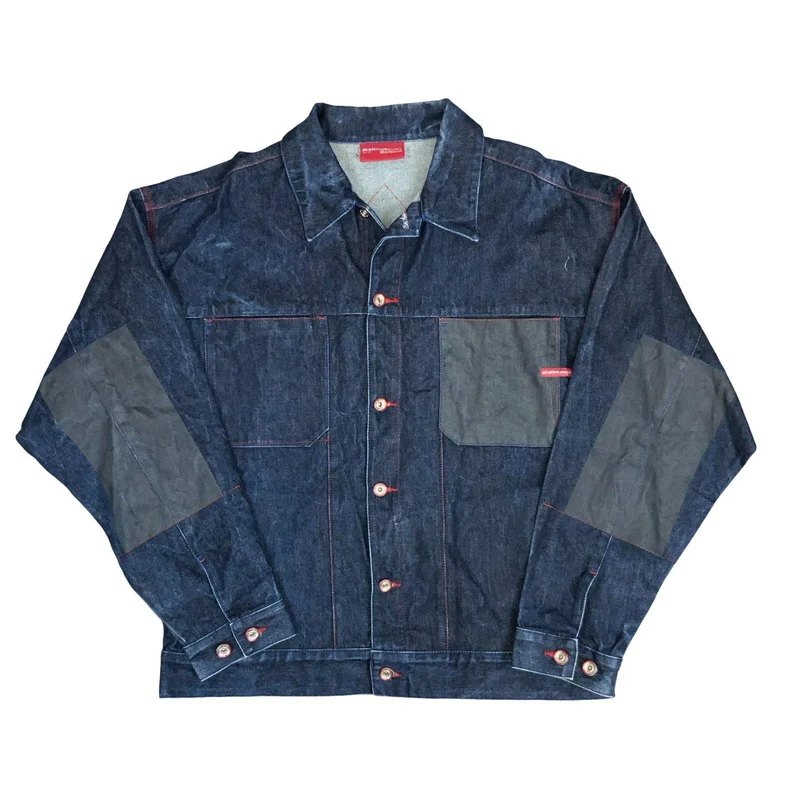 VTG RARE PLATINUM RUBY BLUE EMBROIDERED FAT ALBERT AND THE GANG DENIM JACKET 3XL