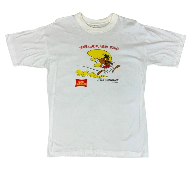 VTG 90s 1994 SPEEDY GONZALES WARNER BROS SINGLE STITCH T SHIRT L