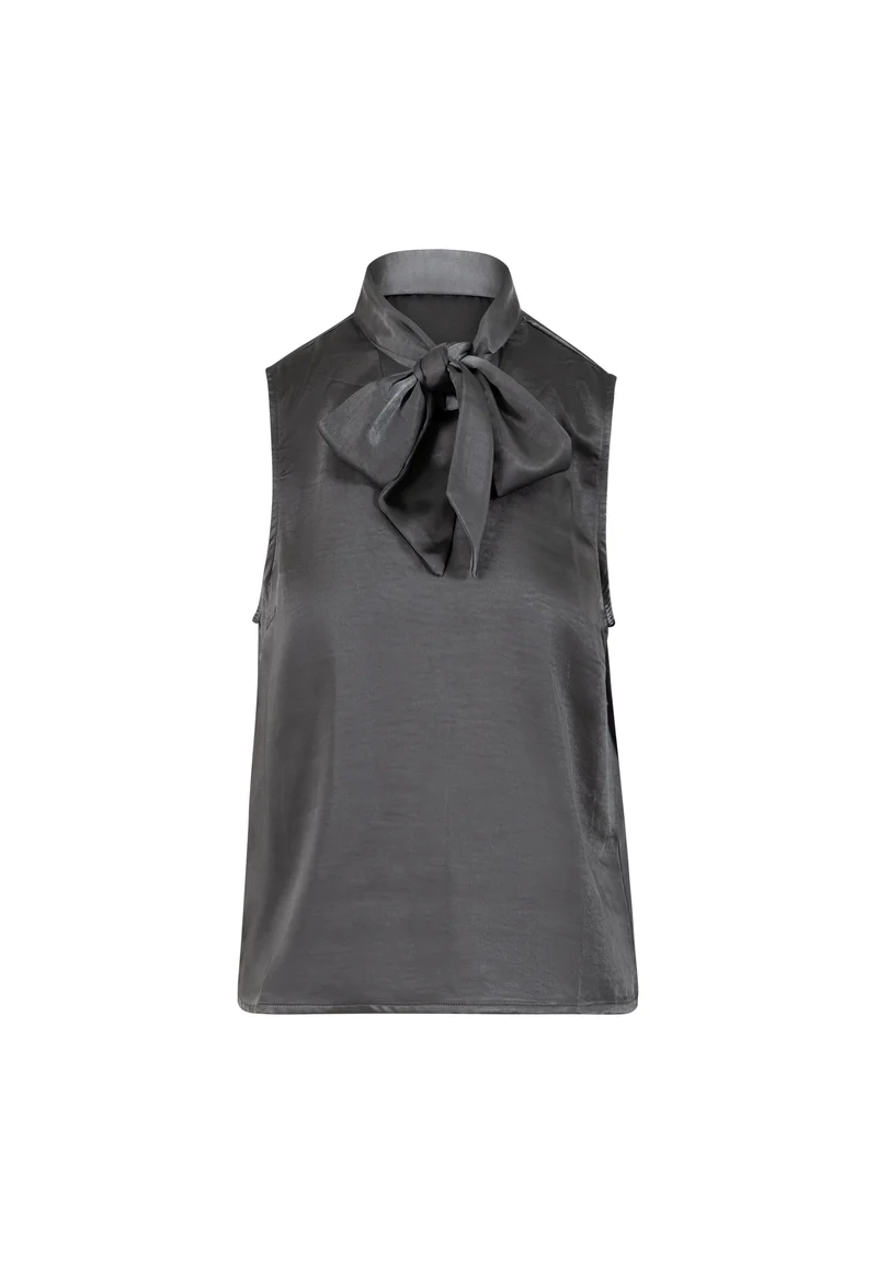 Skyler satin top - Dark Grey