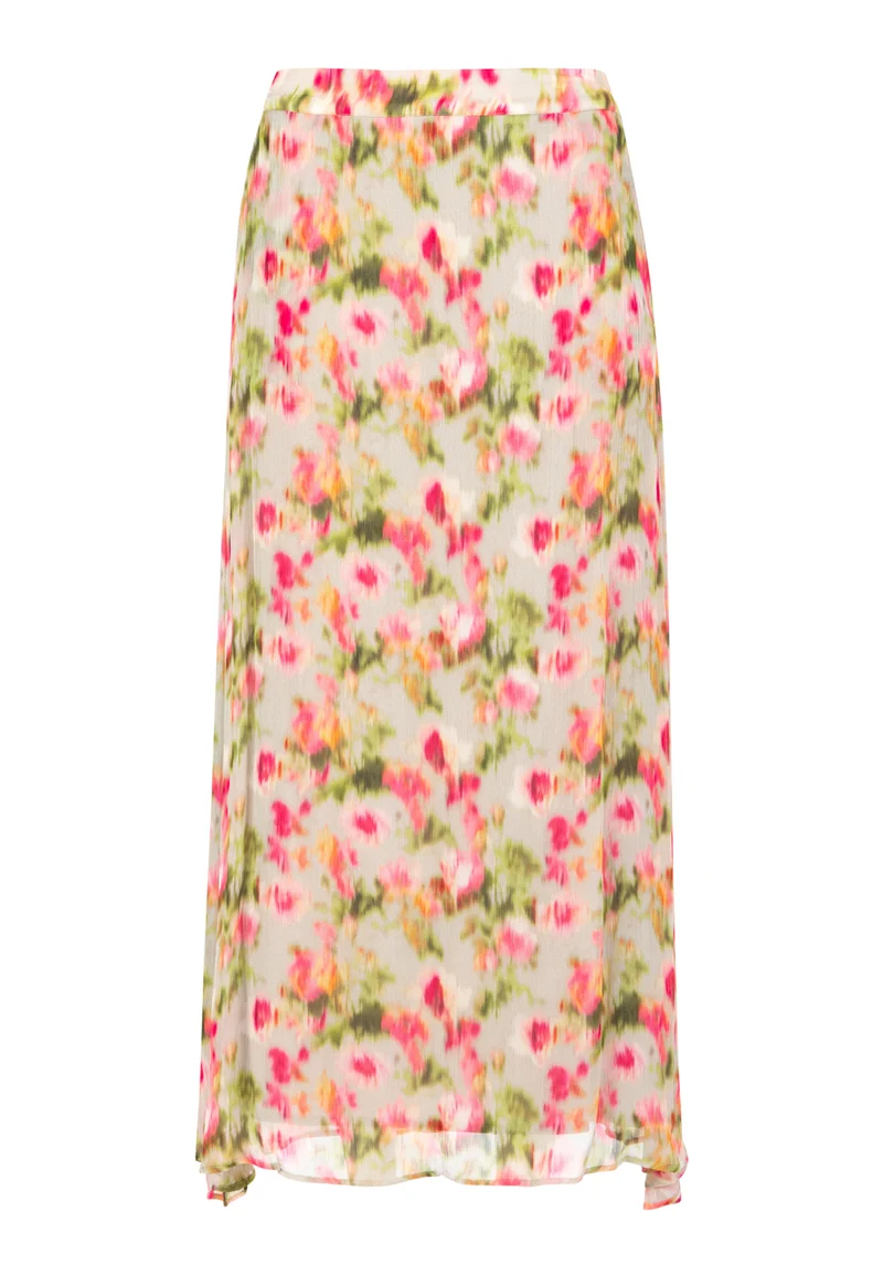 KJOL I BLOMMIG FADE-TRYCK - Floral fade print