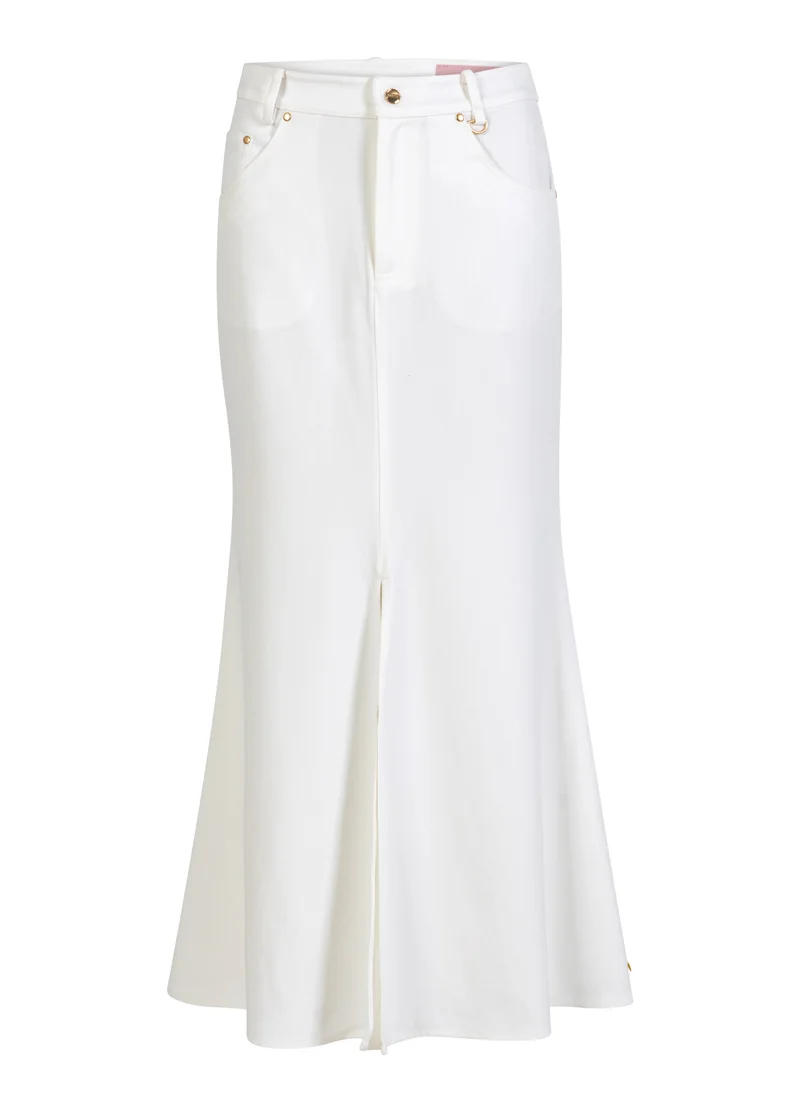 KJOL MED SLITS - White