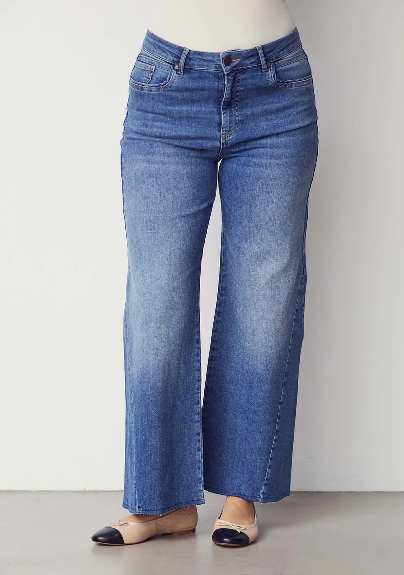 Como Wide Jeans - Mid Denim Wash