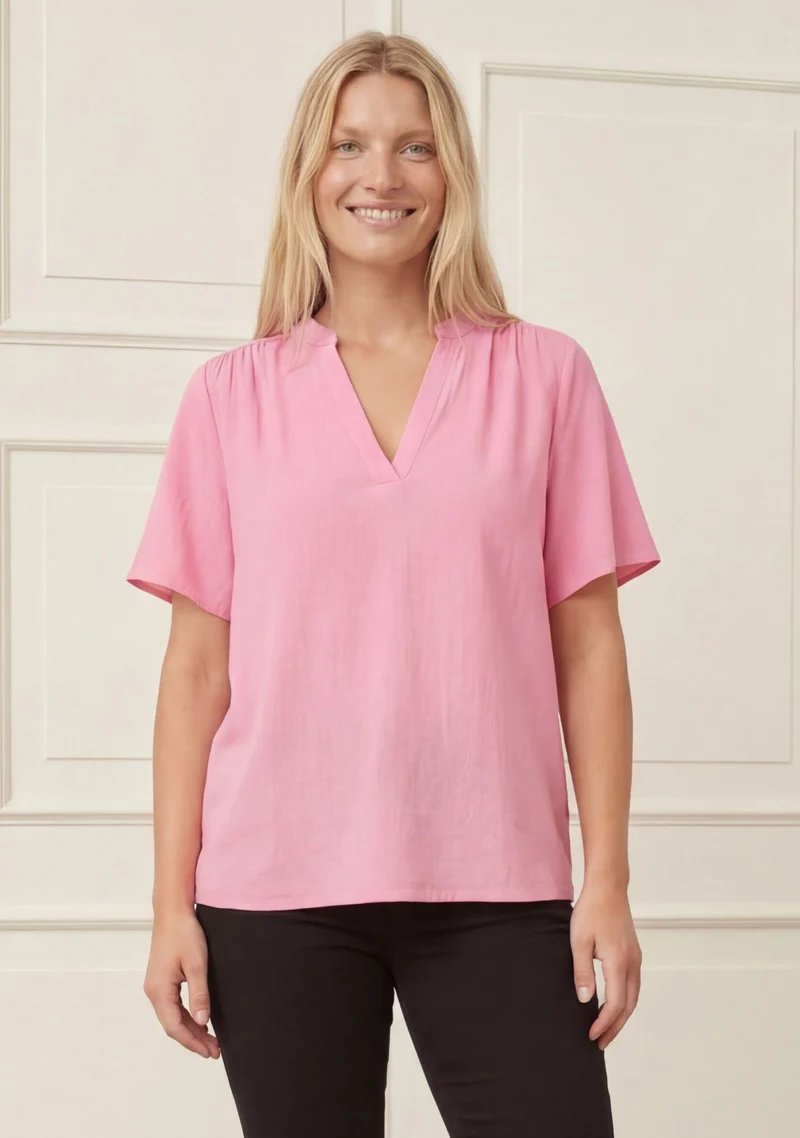 Pearl s/s Blouse - Fresh Pink