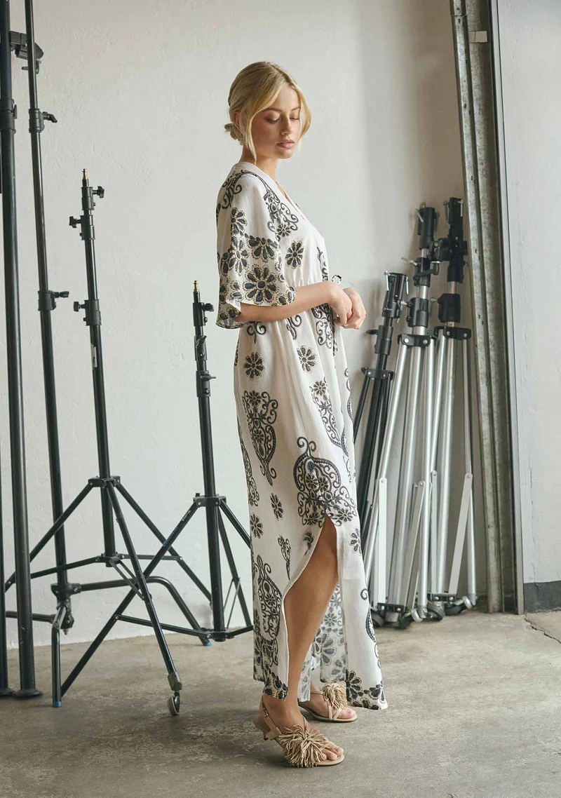 Ane Long Dress - Summer Border Print