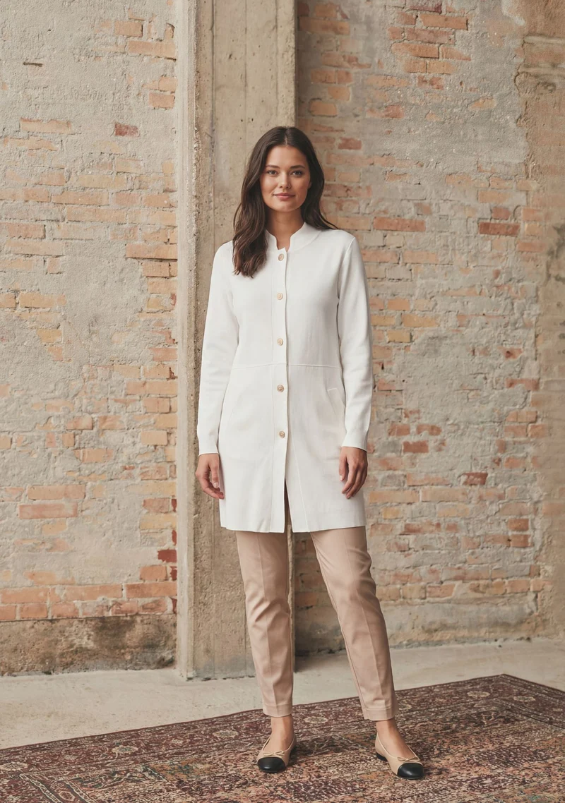Jena Button Cardigan - Broken White