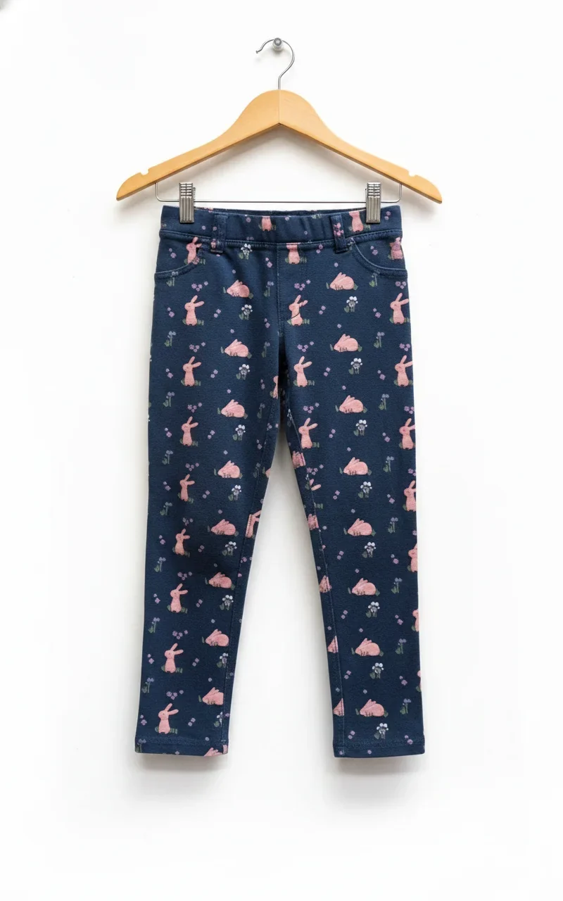 Steiff barn leggings med kaninmönster
