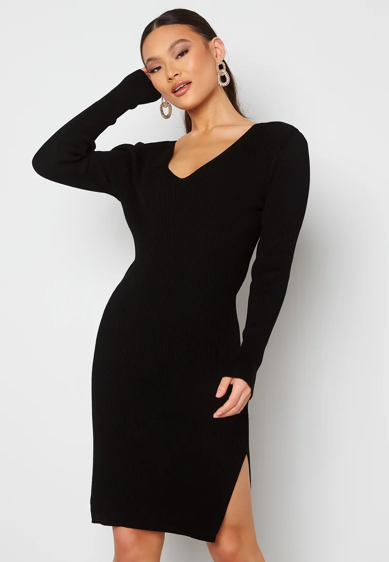 Gabbi L/S Slit Dress