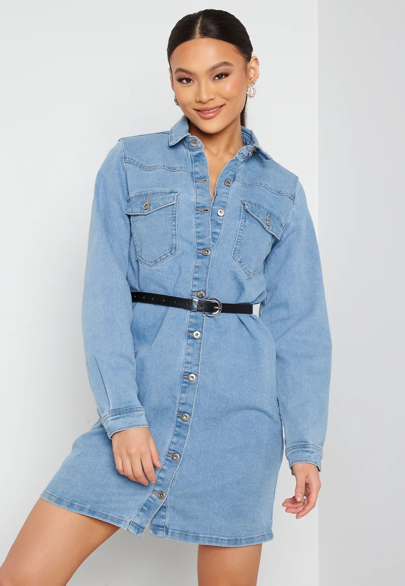 Perry L/S Denim Dress