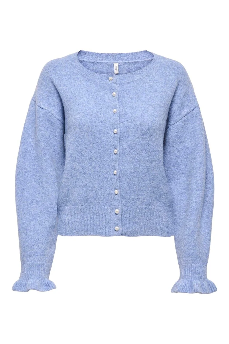 Only - Onlrima Life Ls Button Cardigan Knt - 4954761 Ultramarine Melange/Pearl Button