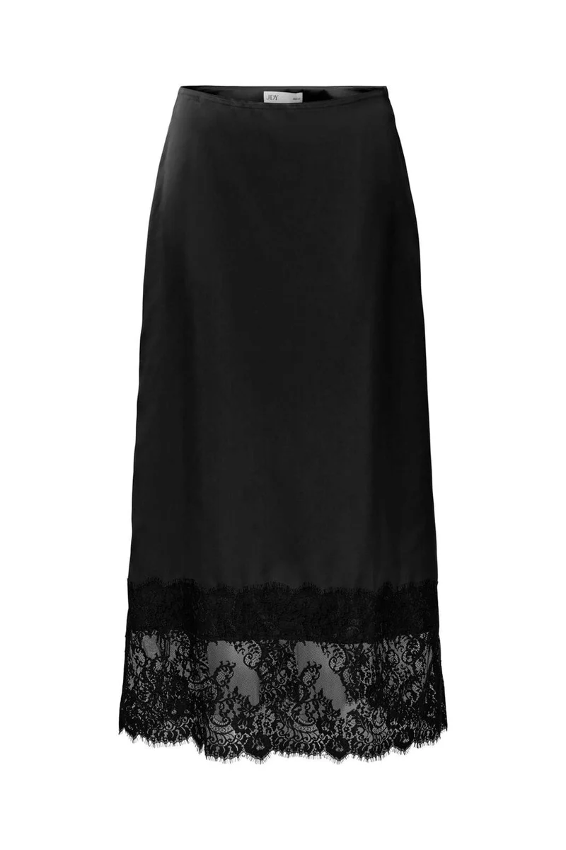 Jdy - Jdybita Satin Lace Midi Skirt - 5138708 Black Black Lace