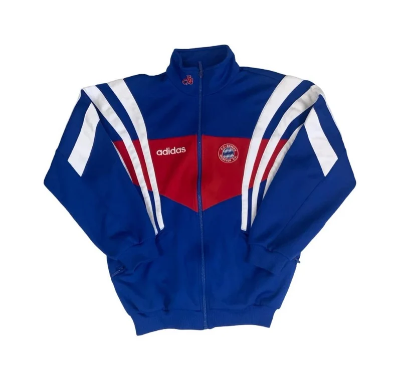 VTG ADIDAS 1995-96 BAYERN MUNICH FOOTBALL SOCCER TRACK JACKET MEDIUM