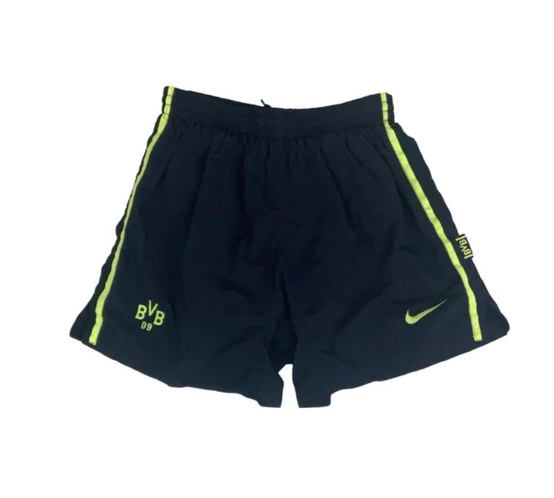 VTG 90S NIKE PREMIER BVB '09 BORUSSIA DORTMUND HOME FOOTBALL SHORTS XS