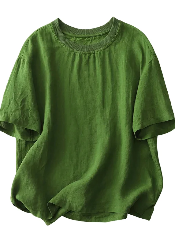 Dam Topp O-hals Avslappnad Plus Size