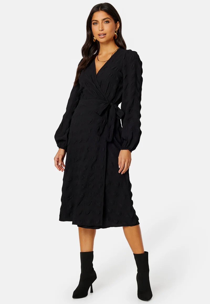 Triniti midi wrap dress