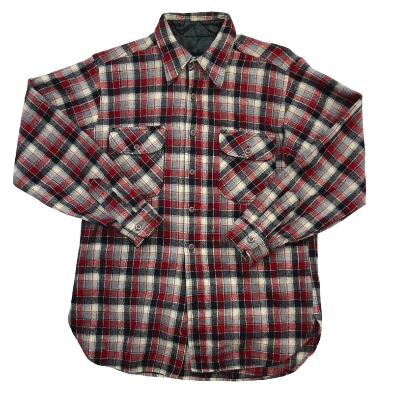 VTG USA PENDLETON COUNTRY TRADITIONALS WOOL SHIRT CHECK PLAID S 41” (38)