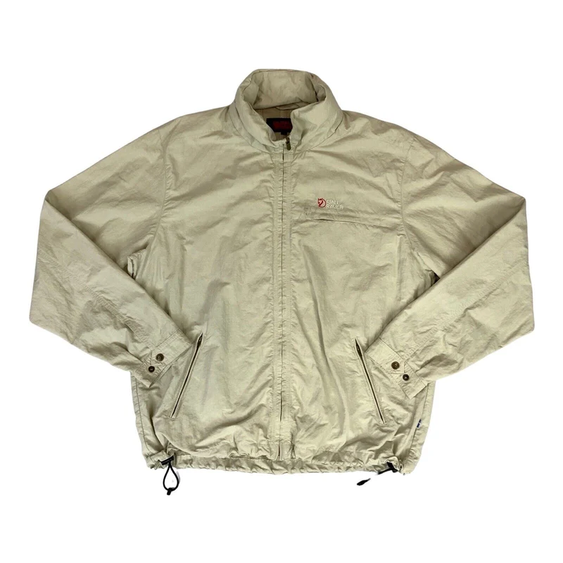 Vintage 00s Beige Fjällräven Embroidered Slouched Windbreaker Large