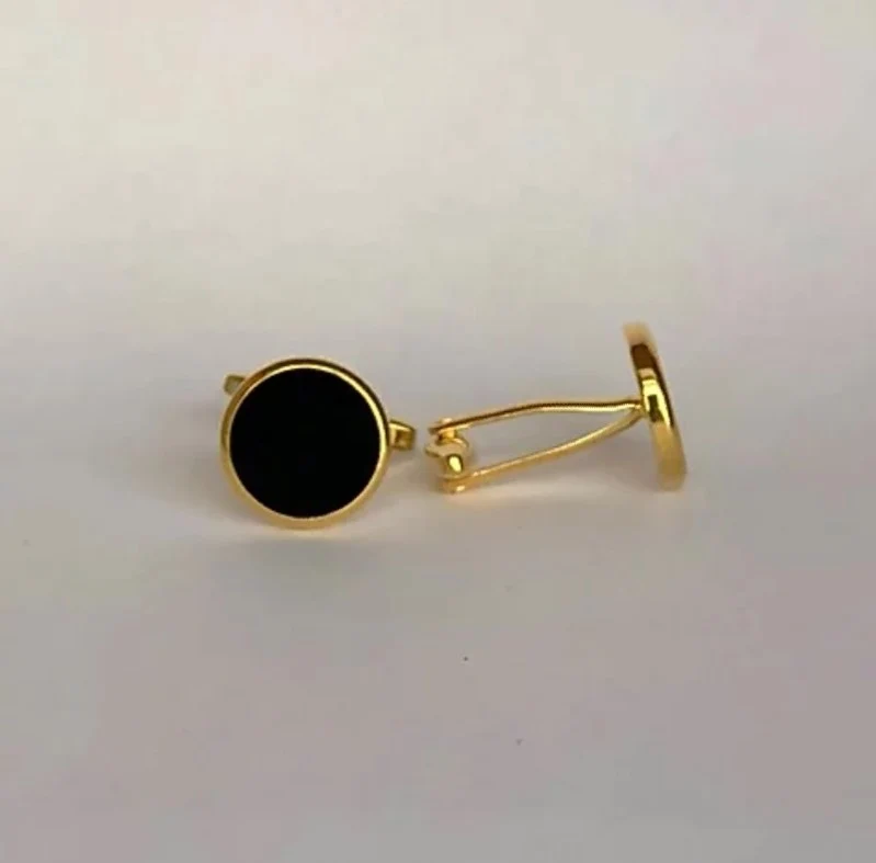 Manschettknappar svart onyx