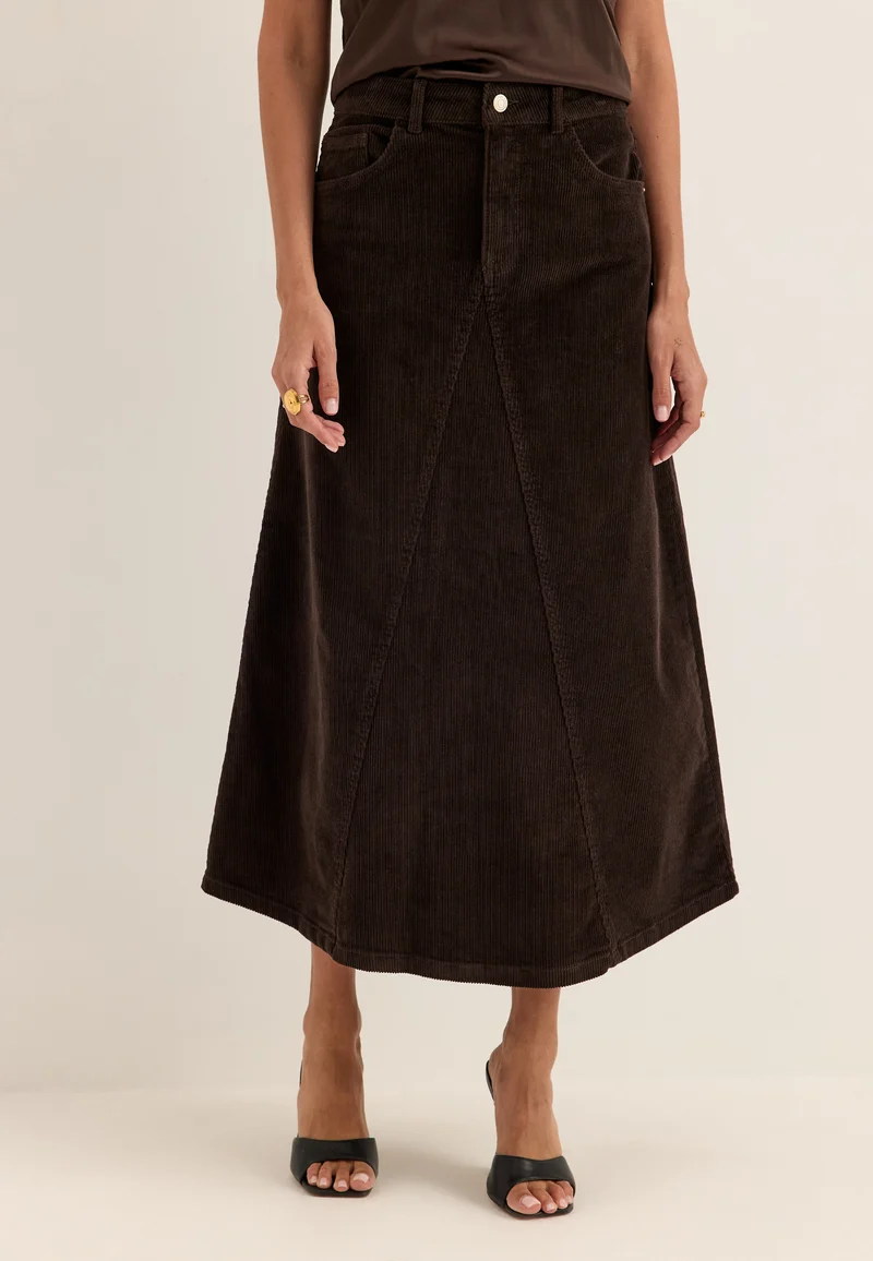 Vmgina Hr Calf Cord Skirt