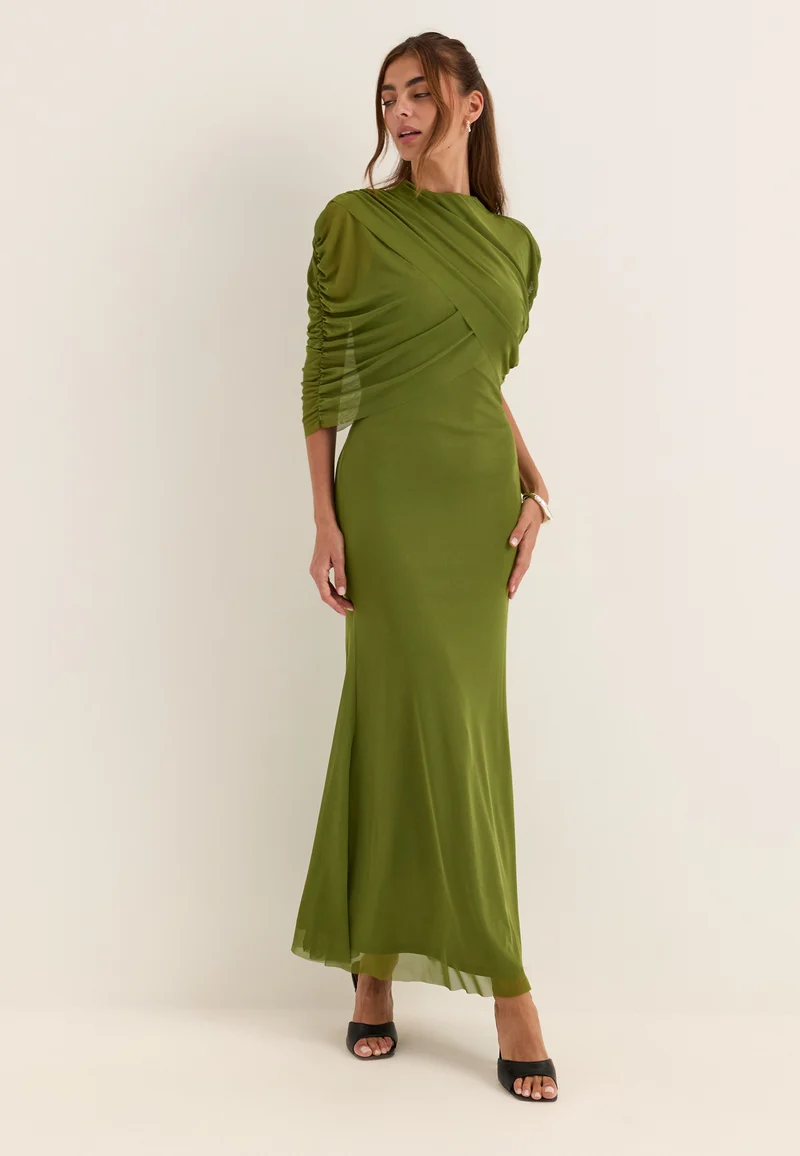 Vmrosetta 2/4 MESH MAXI DRESS