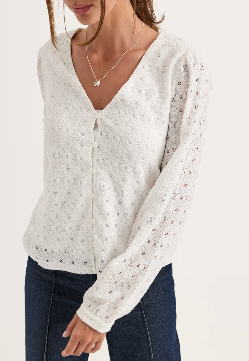 Objlaila L/S V-NECK TOP NOOS