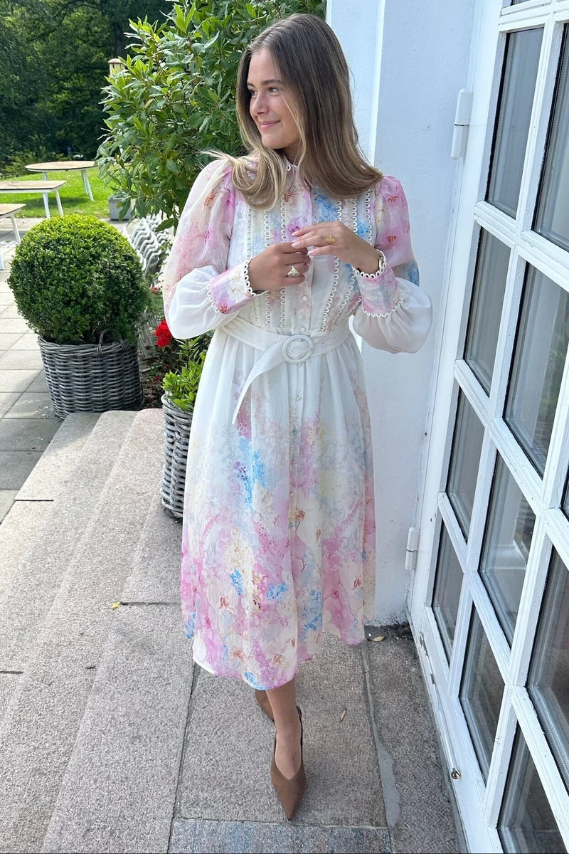 YAS - Yasflorence Ls Long Dress - 4965240 Pristine Florence Aop