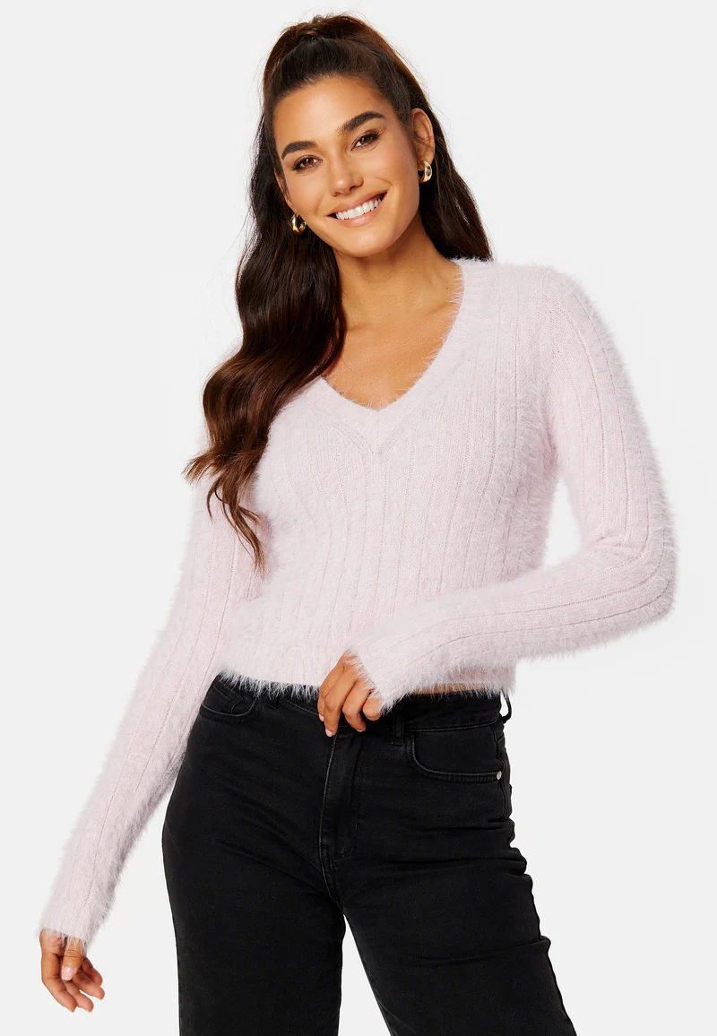 Poilu LS V-Neck Blouse