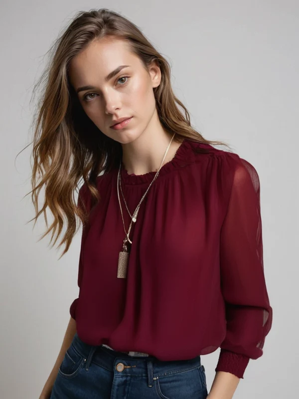 Emma | Skräddarsydd Långärmad Blus med Stretch