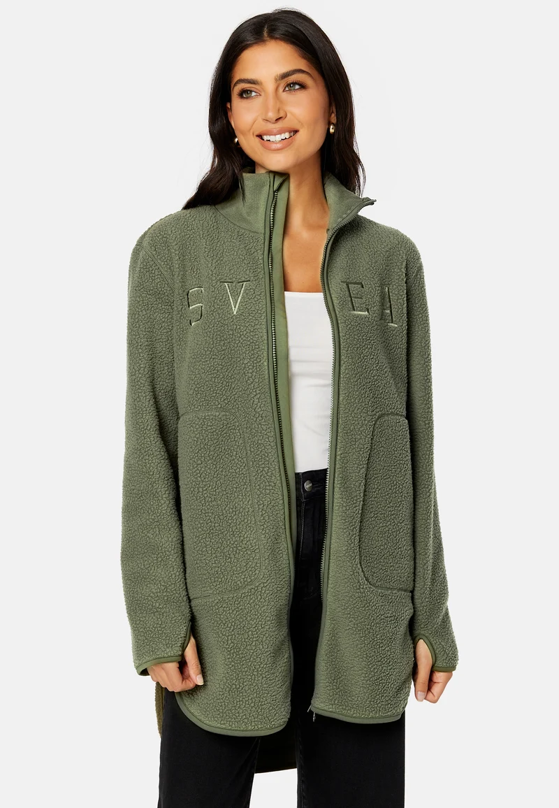 Long Pile Zip Sweat