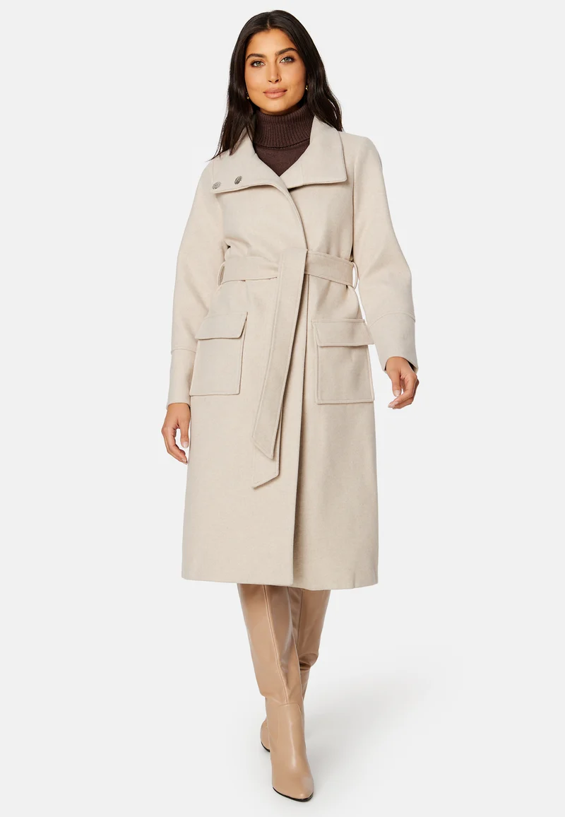 Perry Funnel Neck Wrap Coat