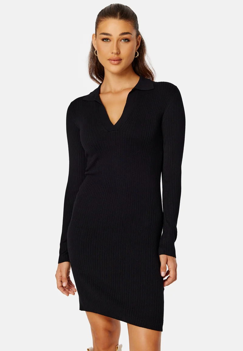 Plum L/S Polo Dress