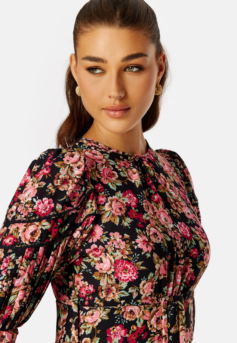 Plisse Midi Dress