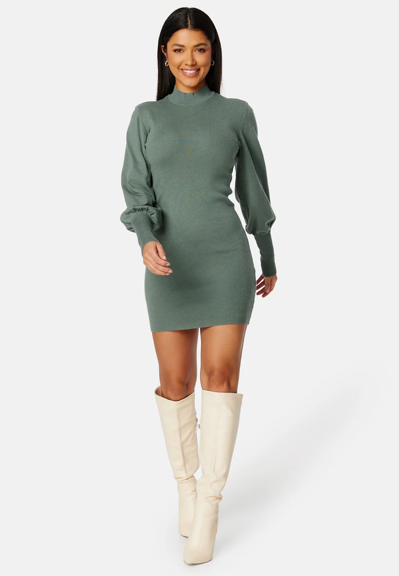 Holly Karispuff LS Highnk Dress